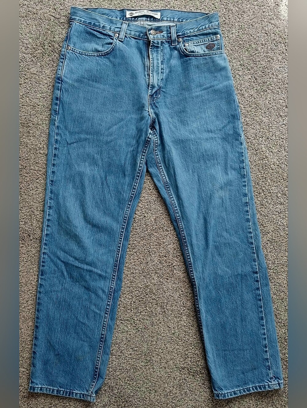 Harley-Davidson Men's Blue Straight Jeans W33 L32